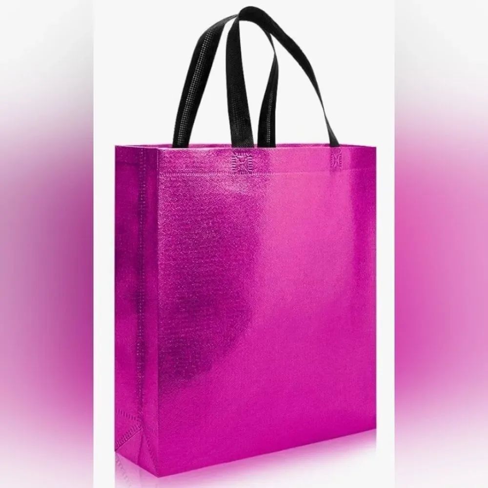 ๐บ๏ธNWOT Metallic FuchsiaโReusable Gift Tote Bag